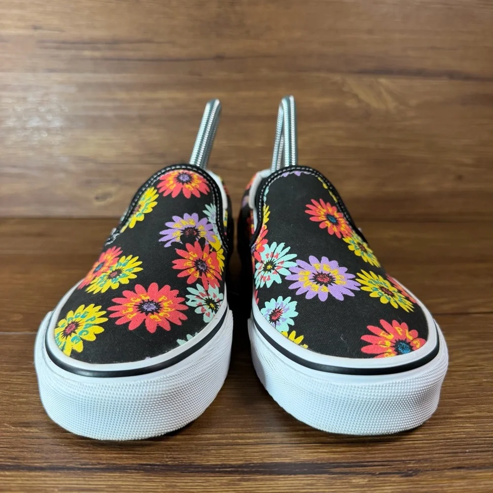 VANS ‘Peace‎ Floral’ Slip-On Sneakers Women’s Size 6 Shoes_7